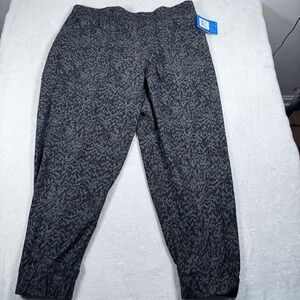 Columbia Pleasant Creek Jogger Pants Womens 1X Gray Black Regular Fit Hiking